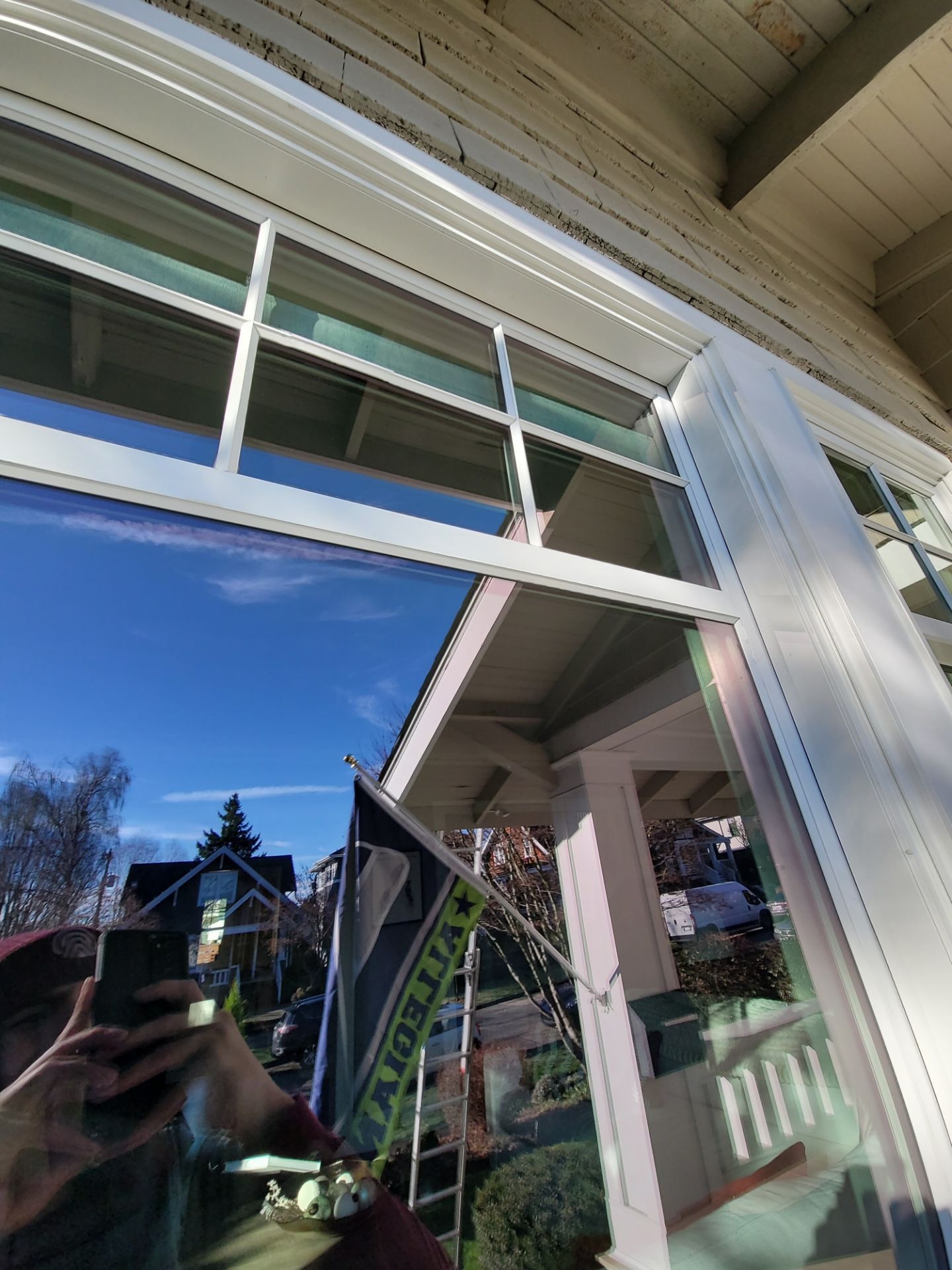 Professional window cleaning by Renova Exteriors in Seattle